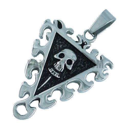 FSP15W68  triangle flag ghost skull pendant